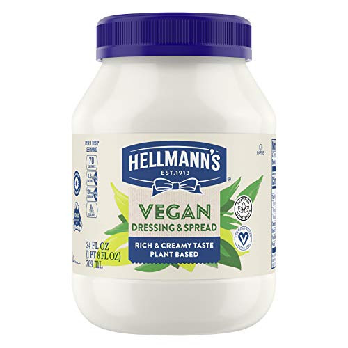 Hellmanns Vegan Alternative to Mayonnaise for Sandwiches Salads and Dips Vegan Free From Eggs 24 oz