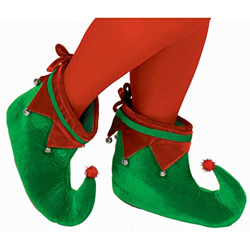 Amscan 393235 Adult Elf Fabric Party Costume Shoes