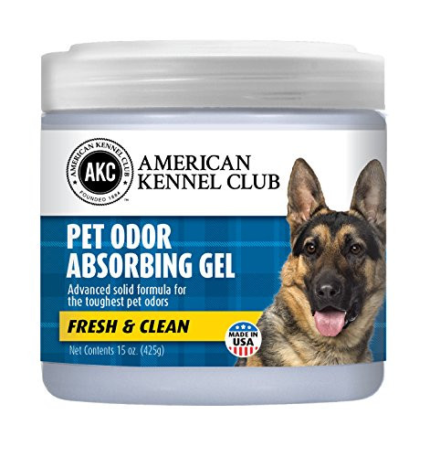 Pet Odor Absorber Gel  Air Freshener and Odor Eliminator  Specially Formulated with Natural Essential Oils  American Kennel Club 15 OZ Fresh  Clean