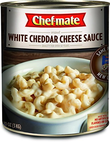 Chefmate White Cheddar Cheese Sauce and Queso Canned Food for Mac and Cheese 6 lb 10 oz #10 Can Bulk