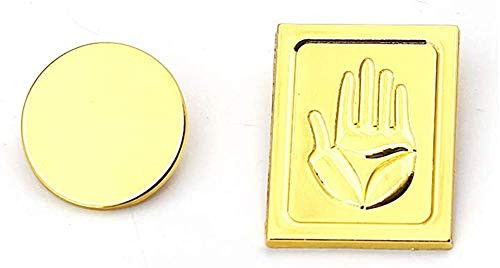 Kujo Jotaro Badges Golden Pins JoJos Bizarre Adventure Cosplay Metal Badge Cap Accessory Kujo Jotaro Badges Golden Pins JoJos Bizarre Adventure Cosplay Metal Badge Cap Accessory