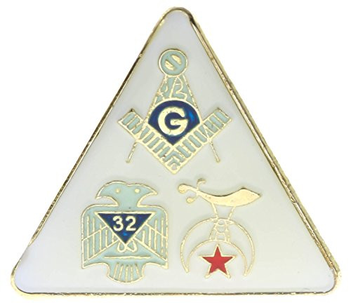 Sujak Military Items Masonic 32nd Degree Shriners Triangle Hat or Lapel Pin AK821