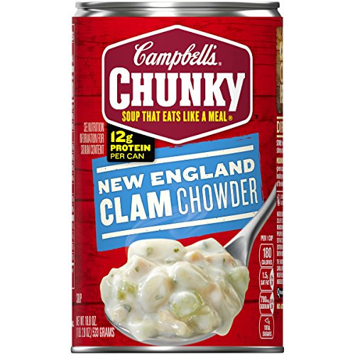 Campbells Chunky New England Clam Chowder 188 oz Can Pack of 12 Campbells Chunky New England Clam Chowder 188 oz Can Pack of 12