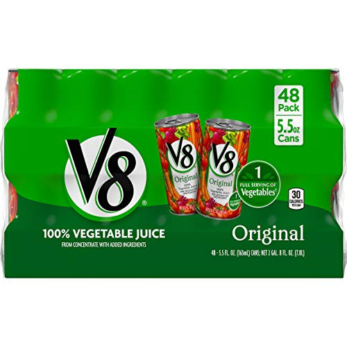 V8 Original 100 Vegetable Juice 55 Ounce Can 48 Count