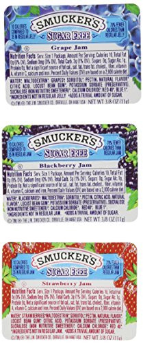 Smuckers Assorted Sugar Free Jam 38 Ounce  200 per case