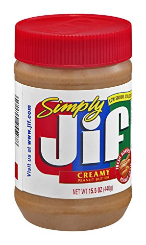 Simply Jif Creamy Peanut Butter 155 Ounce Pack of 3