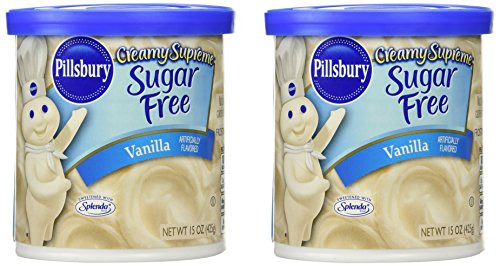 Pillsbury Creamy Supreme Sugar Free Vanilla Frosting Pack of 2 15 oz