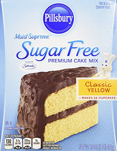 Pillsbury Moist Supreme Sugar Free Classic Yellow Cake Mix 16 Ounce Pack of 6