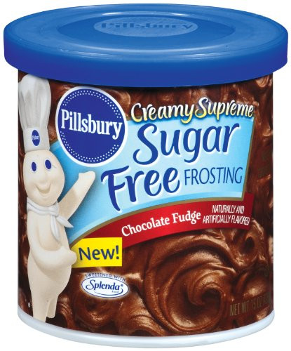 Pillsbury Creamy Supreme Sugar Free Chocolate Fudge Flavor Frosting 15Ounce Pack of 6