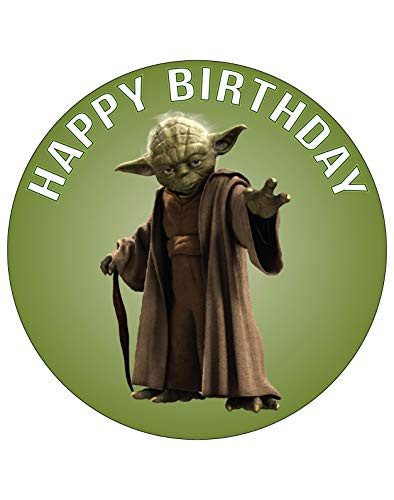 75 Inch Edible Cake Toppers  Star Wars Yoda Themed Birthday Party Collection of Edible Cake Decorations