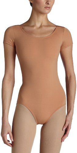 Capezio Womens Team Basic Short Sleeve LeotardLight SuntanSmall