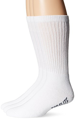 Top Flite mens Sport Full Cushion Crew 3 Pair Pack Socks White Shoe Size 913 US