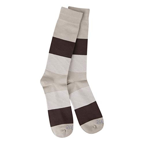 Worlds Softest 1902 Collection Mens One Size Polyester Transit Crew Socks Wood Mesh