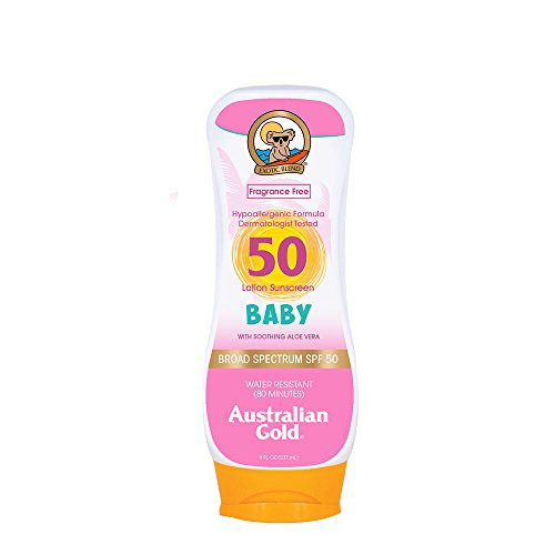 Australian Gold Sunscreen Lotion for Baby SPF 50 8 Ounce NonGreasy Broad Spectrum Water Resistant Australian Gold Sunscreen Lotion for Baby SPF 50 8 Ounce NonGreasy Broad Spectrum Water Resistant