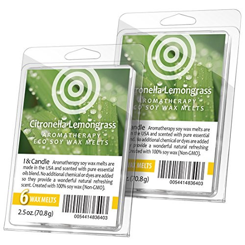 I  Candle Citronella  Lemongrass Aromatherapy Wax Melts 100 Soy Wax NonGMO  2 Pack