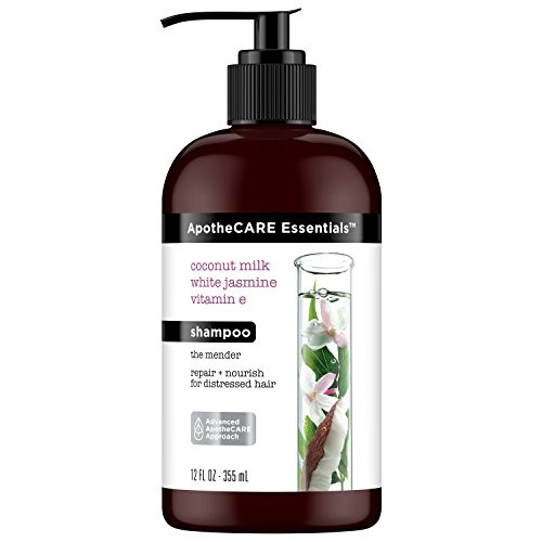 ApotheCARE Essentials The Mender Damaged Hair Repair Shampoo Coconut Milk White Jasmine Vitamin E 12 oz