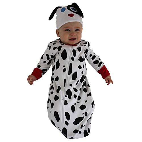 Sozo Baby Dalmatian Bunting  Cap Set BlackWhite 06 Months