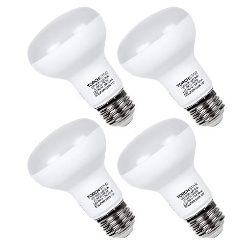 TORCHSTAR Dimmable BR20 LED Flood Light Bulb, 7.5W (50W Incandescent Equivalent), 5000K Daylight, 525 Lumens, E26 Base, UL & Energy Star Listed, 3 Years Warranty, Pack of 4
