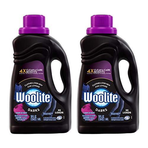 Woolite Dark Care Laundry Detergent Midnight Breeze Scent 50 oz 25 Loads Pack of 2