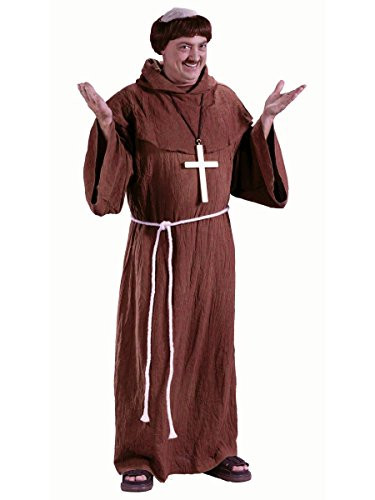 Fun World Costumes Mens Medieval Monk Costume Brown One Size Fits Up To 6ft 200 lbs