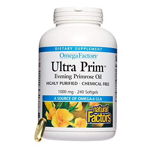 Omega Factors by Natural Factors Ultra Prim Evening Primrose Oil Promotes Womens and Immune Health with Omega6 GLA 240 softgels 240 servings Omega Factors by Natural Factors Ultra Prim Evening Primrose Oil Promotes Womens and Immune Health with Omega6 GLA 240 softgels 240 servings