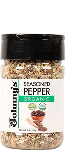 Johnnys Organic Seasoned Pepper  Case of 6  35 oz