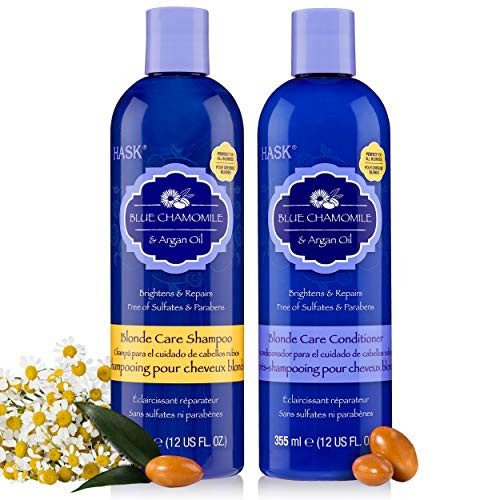 HASK BLUE CHAMOMILE Shampoo and Conditioner Set Blonde Hair Care  Color safe glutenfree sulfatefree parabenfree  1 Shampoo and 1 Conditioner