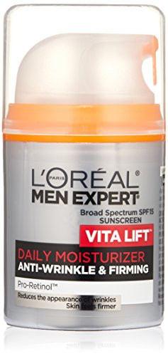 Face Moisturizer for Men Lightweight Daily Face Lotion for men LOreal Paris Skincare Men Expert Vitalift AntiWrinkle  Firming Face Moisturizer with SPF 15 Sunscreen and ProRetinol 16 oz