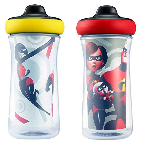 The First Years Disney Incredibles 2 Insulated Hard Spout Sippy Cups 9 Ounce Pack of 2