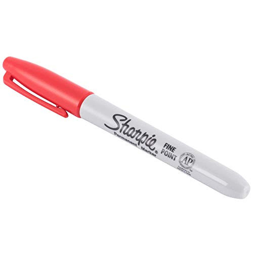 Sharpie Permanent Markers Fine Point Red Ink Pack of 24 30102