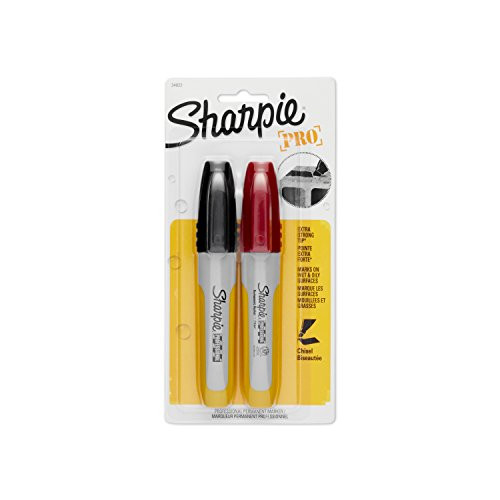 Sharpie Professional Chisel Tip Permanent Markers 2 Assorted Colored Markers 34822PP