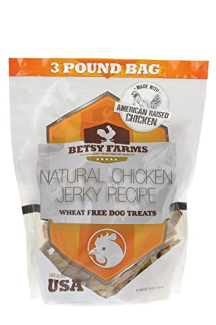 Betsy Farms Natural Jerky Recipe Dog Treats  Chicken Jerky Dog Treats 48 Oz
