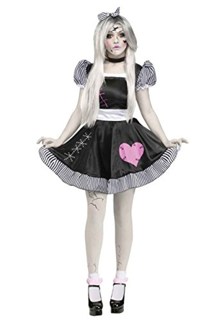 Fun World Broken Doll Adult Costume SmallMedium BlackWhite Fun World Broken Doll Adult Costume SmallMedium BlackWhite