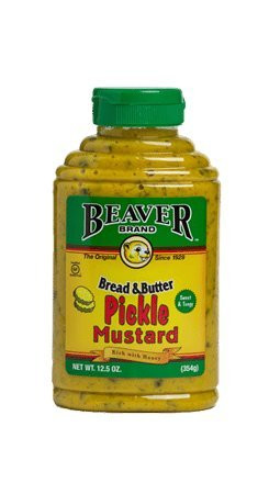 Beaver Bread  Butter Pickle Mustard 125 Ounce Squeeze Bottle