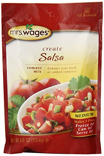Mrs Wages Medium Salsa Canning Mix 4 Oz Packages Pack of 6