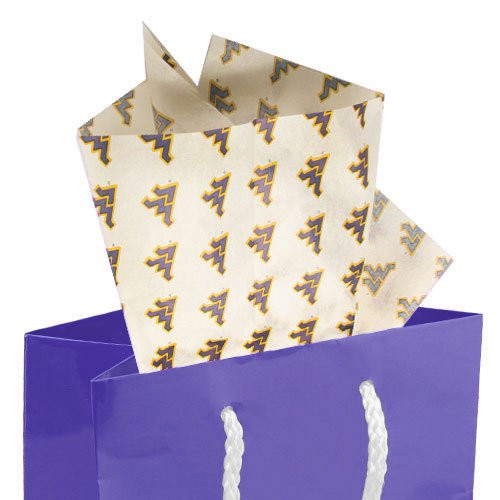 Football Fanatics NCAA West Virginia Mountaineers Logo Print Tissue Paper