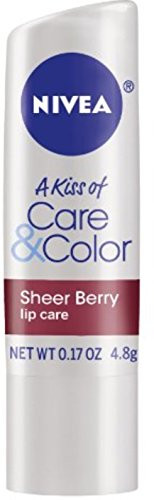 NIVEA Lip Care A Kiss of Care  Color Sheer Berry 017 oz Pack of 2