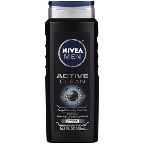 NIVEA FOR MEN Body Wash Active Clean 169 oz Pack of 4 NIVEA FOR MEN Body Wash Active Clean 169 oz Pack of 4