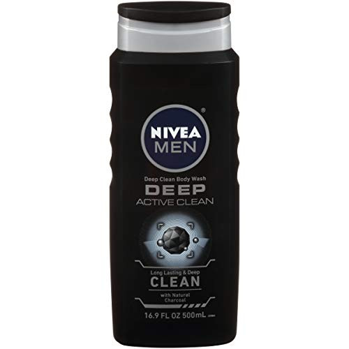 NIVEA Men DEEP Active Clean Body Wash 8hour Fresh Scent with Natural Charcoal 169 fl oz Bottle NIVEA Men DEEP Active Clean Body Wash 8hour Fresh Scent with Natural Charcoal 169 fl oz Bottle