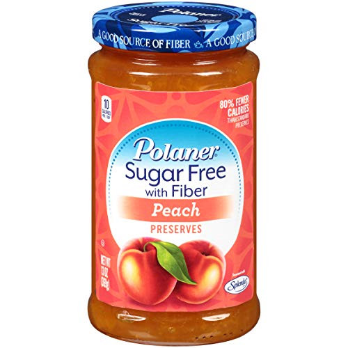 Polaner Sugar Free with Fiber Peach Jam 13 Ounce