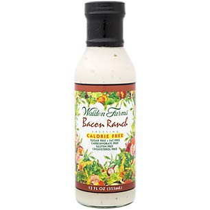 Walden Farms Bacon Ranch Dressing Sugar Free Calorie Free Fat Free Carb Free Gluten Free 12 oz