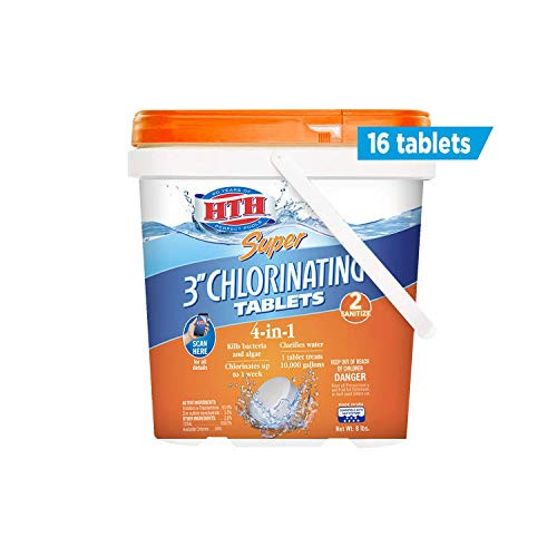 HTH 42037 Super 3inch Chlorinating Tablets for Swimming Pools 8 lbs