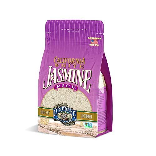 Lundberg Family Farms Rice EcoFarmed California Jasmine White Gluten Free 32ounces Pack of6