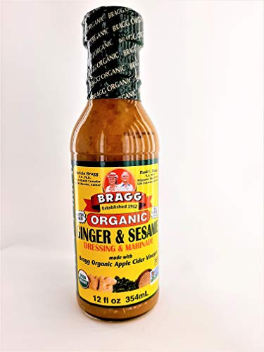 Bragg Organic Ginger and Sesame Salad Dressing 12 Oz Pack of 3