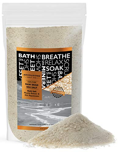 5 lbs Raw Dead SEA Salt not Cleaned Still Contains All Dead sea Minerals Including Dead sea Mud Fine Medium Grain Large resealable Bulk Pack