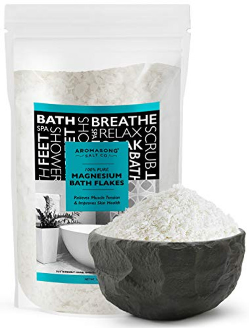 100 Pure RAW Magnesium Bath Flakes 12 LB Large Bulk Resealable Pack  Muscle Relaxing Organic Salts Mg Chloride Mineral Soak for Restless Leg Syndrome Cramps Stress Relief Headaches Joint Pain