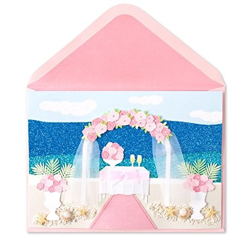 Wedding Card Beach Wedding Scene by Papyrus