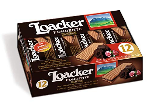 Loacker Premium Fondente Dark Chocolate Wafers 375g132oz pack of 12