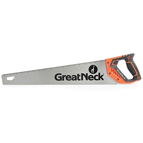 GreatNeck 74002 20 Inch Aggressive Tooth Handsaw for Rough Cuts Wood saw Branch Cutter PVC Cutter and More AntiSlip Ergonomic Composite Handle