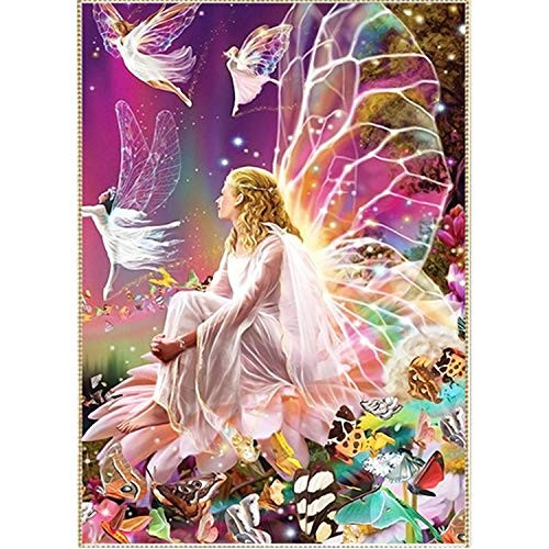 Fiotun DIY 5D Diamond Painting by Number Kits, Full Drill Crystal Rhinestone Round Diamond Embroidery Pictures Arts Craft for Home Wall Decor Fiotun DIY 5D Diamond Painting by Number Kits, Full Drill Crystal Rhinestone Round Diamond Embroidery Pictures Arts Craft for Home Wall Decor